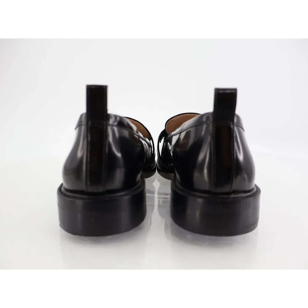 Sam Edelman Christy Bit Loafers Womens 7.5 M Black Vegan Leather Block Heel Flat